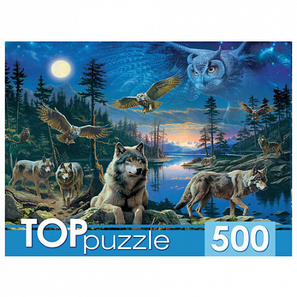 Пазл картонный 500 элементов АССОРТИ, 470х330 мм, РК