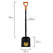 Лопата совковая стальная 24х27 см, ОБЩАЯ ДЛИНА 120 см, черенок сталь, V-ручка, RABBITEX (РАББИТЕКС) "STRONG METAL", 700482