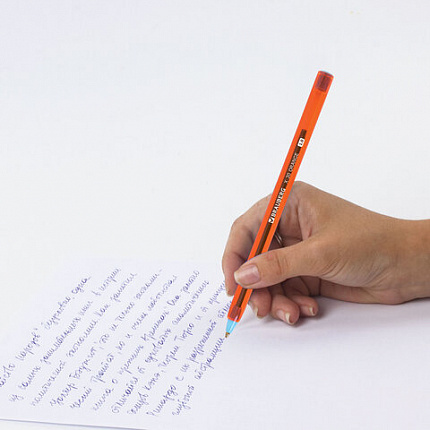 Ручки шариковые BRAUBERG X-30 ORANGE, КОМПЛЕКТ 12 шт., СИНИЕ, пишущий узел 1 мм, линия письма 0,5 мм, 144334