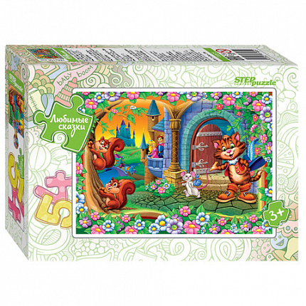 Пазл картонный 54 элемента, Любимые сказки, АССОРТИ, поле 18х13,5 см, STEP PUZZLE