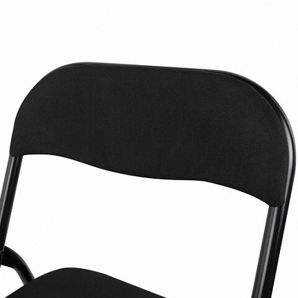 Стул складной BRABIX "Golf CF-007", чёрный каркас, чёрная ткань, гофрокороб, 533025