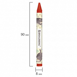 Восковые мелки кросс-серия "МИЛЫЕ КОТЫ", BRAUBERG, НАБОР 12 цветов, 273229