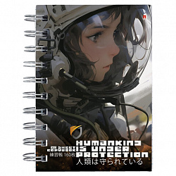 Блокнот МАЛЫЙ ФОРМАТ А6, 160 л, гребень, картон, клетка, АЛЬТ, Гравитация, 3-160-010/04