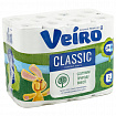 Бумага туалетная бытовая, спайка 24 шт., 2-х слойная (24х15 м), VEIRO Classic, белая, 5с224
