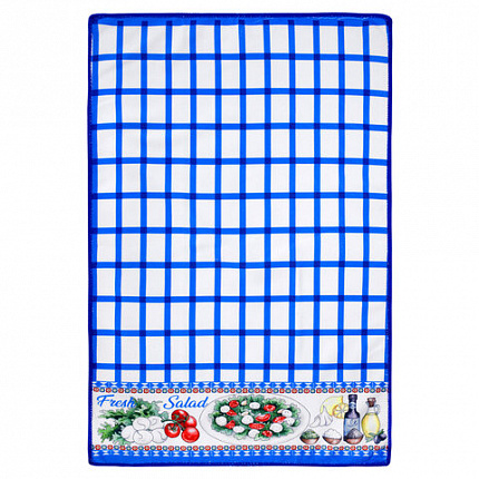Салфетка из МИКРОФИБРЫ универсальная, 40х60 см, синяя клетка, орнамент, 240 г/м2, BOOMHOUSE (БУМХАУС), 700881