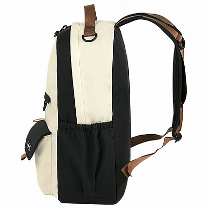 РЕЗЕРВ Рюкзак HEIKKI EDITION универсальный, 6 карманов, бежевый - черный, 42х30х14см,, 272541