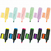 Набор текстовыделителей 12 ЦВЕТОВ на подставке, BRAUBERG "ORIGINAL", линия письма 1-5 мм, 151699