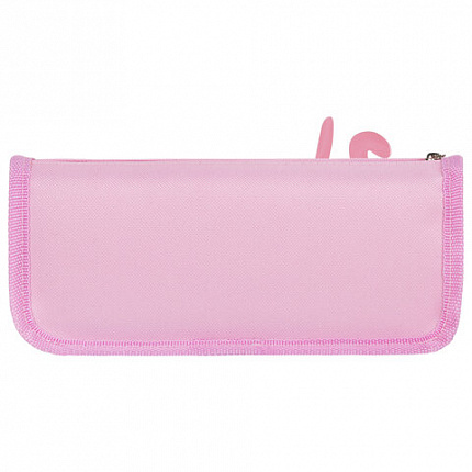 Пенал мягкий ЮНЛАНДИЯ, 2 отделения, полиэстер, "Bunnies", розовый, 21х9х6 см, 272346
