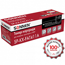 Тонер-картридж SONNEN (SP-KXFAT411A) для PANASONIC KX-MB1900/2000/2020/2030, ВЫСШЕЕ КАЧЕСТВО, ресурс 2000 стр., 321056