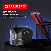 Точилка электрическая BRAUBERG "ORIGINAL", питание 220 В/4 батарейки АА, фрезерный механизм, 227565