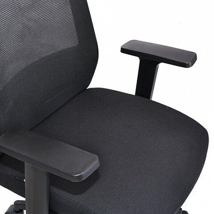 Кресло BRABIX PREMIUM "Agent ER-404", поясничная поддержка, регулируемый подголовник, ткань/сетка, черное, 532970