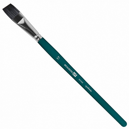 Кисти художественные набор 15 шт + мастихин в пенале, синие, синтетика, BRAUBERG ART