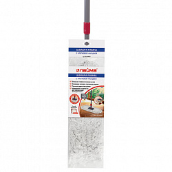 Швабра-рамка для СУХОЙ УБОРКИ, 40 см, телескопический черенок из нержавеющей стали 125 см, МОП хлопок, LAIMA, 603605