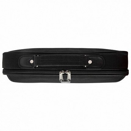 Сумка-портфель BRAUBERG с отделением для ноутбука 13-14", "Profi", откидная крышка, черная, 37х28х7 см, 240440