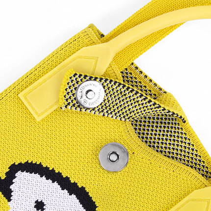 Сумочка-органайзер повседневная HEIKKI KNIT (ХЕЙКИ) кросс боди, вязаная, 17х12х5 см, "Yellow goose", 273791