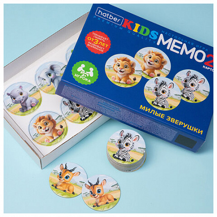 Игра настольная Мемо, АССОРТИ, 2 сюжета, HATBER