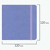 Скетчбук, слоновая кость 140 г/м2 120х120 мм, 80 л., КОЖЗАМ, резинка, BRAUBERG ART CLASSIC, пастель сиреневый, 116877
