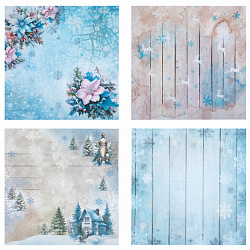 Бумага для скрапбукинга 30х30 см "Новогодний дизайн", двусторонняя, 12 листов, 180 г/м2, ОСТРОВ СОКРОВИЩ, 665438