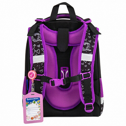 Ранец BRAUBERG PREMIUM, 2 отделения, с брелком, "Anime movie", 38х29х16 см, 272018