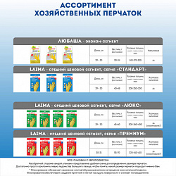 Перчатки МНОГОРАЗОВЫЕ латексные ЛЮБАША "ЭКОНОМ", хлопчатобумажное напыление, размер 9-10, XL (очень большой), желтые, вес 34 г, 603786