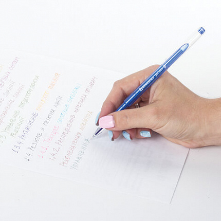 Ручки гелевые BRAUBERG DIAMOND, НАБОР 12 ЦВЕТОВ, узел 0,5 мм, линия письма 0,25 мм, 143377