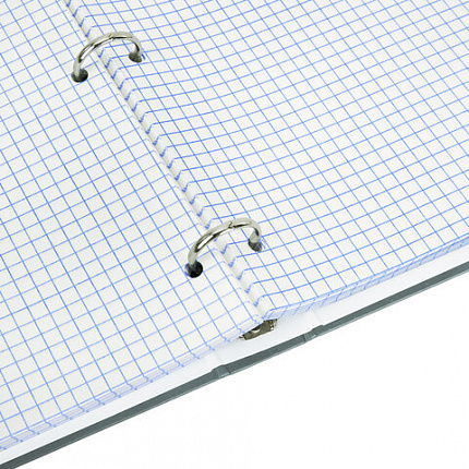 Тетрадь на кольцах БОЛЬШАЯ А4, 215х305 мм, 100 л., твердый картон, клетка, BRAUBERG, "Rhythm", 405407