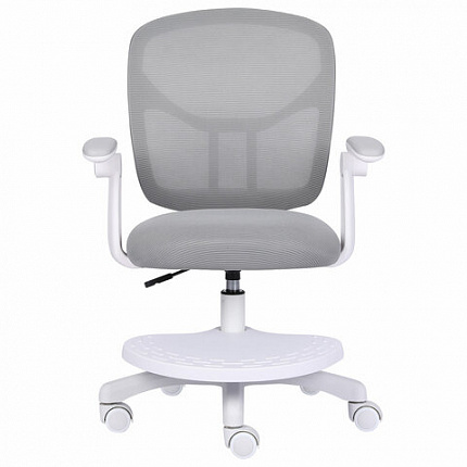 Кресло детское с подставкой для ног BRABIX "Toy MG-205", сетка/ткань TW, серое, 533153