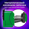 Точилка механическая BRAUBERG "JET", металлический механизм, корпус зеленый, 229571