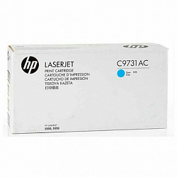 Картридж лазерный HP (C9731A) Color LaserJet 5500/5550, №645A, голубой, оригинальный, ресурс 12000 страниц