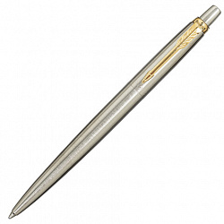 Ручка шариковая PARKER "Jotter Core Stainless Steel GT", ежедневник А5 черный, пакет, 880886