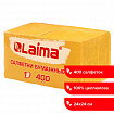 Салфетки бумажные 400 шт., 24х24 см, "Big Pack", жёлтые, 100% целлюлоза, LAIMA, 114726