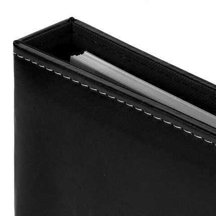 Фотоальбом BRAUBERG "Premium Black" 20 магнитных листов 30х32 см, под кожу, черный, 391186