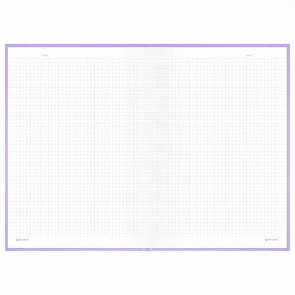 Блокнот БОЛЬШОЙ ФОРМАТ 200х290 мм, А4, 80 л., твердый, клетка, BRAUBERG "Minimal", сиреневый, 116434