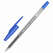 Ручка шариковая STAFF "Basic BP-66 CLASSIC", СИНЯЯ, корпус прозрачный, узел 1 мм, линия письма 0,5 мм, 144455