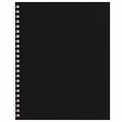 Тетрадь А5 96 л., HATBER, гребень, клетка, Soft-touch ламинация, SoloMatte "Черный бархат", 092869, 96Т5лВ1гр