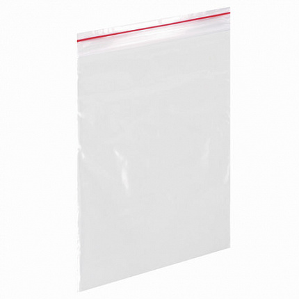 Пакеты с замком ZIP LOCK "зиплок", комплект 100 шт., 150х200 мм, ПВД, толщина 40 микрон, BRAUBERG, 606213
