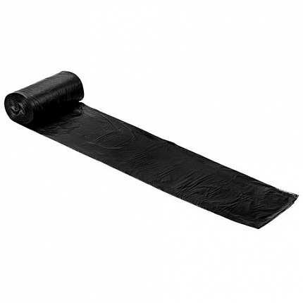 Мешки для мусора 60 л, черные, в рулоне 30 штук, особо прочные, ПВД 30 мкм, 58x68 см, LAIMA, 702658