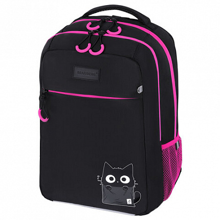 Рюкзак BRAUBERG MAIN, 2 отделения, 3 кармана, "Carton kitten", 38х26х17 см, 274398
