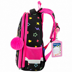 Ранец BRAUBERG PREMIUM, 2 отделения, с брелоком, "Headphones", велюровая нашивка, 38х29х16 см, 273100