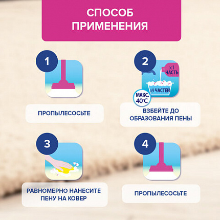 Средство для чистки ковров 450 мл, VANISH (Ваниш), антибактериальное, 393970