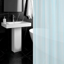 Шторка для ванной PEVA, 180х180 см, кольца в комплекте, цвет ассорти (белый, голубой, коричневый), WBZ (ВБЗ), 700067