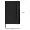 Скетчбук, слоновая кость 140 г/м2 130х210 мм, 80 л., КОЖЗАМ, резинка, BRAUBERG ART CLASSIC, черный, 113194