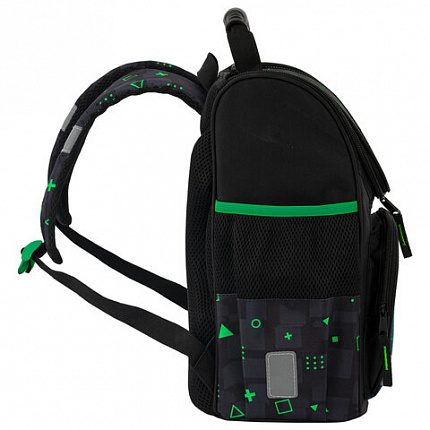 Ранец ПИФАГОР BASIC, 1 отделение, 3 кармана, эргономичная спинка, "Let's start", 35х28х18 см, 274423