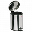 Ведро мусорное с педалью 3 литра "Classic", ЗЕРКАЛЬНОЕ, нержавеющая сталь, со съемным внутренним ведром, LAIMA, 604942