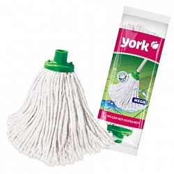 Насадка МОП для швабры веревочная, Мега, крепление еврорезьба, хлопок, 25см, 200г, YO, 73010