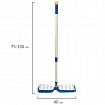 Швабра двусторонняя 40 см, телескопический черенок 130 см (алюминий), резьба 1,6 см, микрофибра, LAIMA, 601465