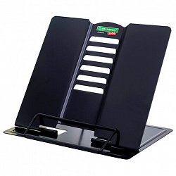 Подставка для книг и учебников BRAUBERG KIDS mini "Black", регулируемый угол наклона, металлическая, 238972