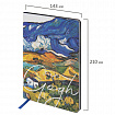 Блокнот А5 (143x210 мм), BRAUBERG VISTA "Van Gogh", под кожу, гибкий, срез фольга, 80 л., 112059