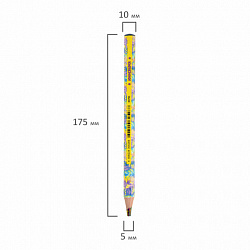 Карандаш с многоцветным грифелем ЮНЛАНДИЯ MAGIC TROPIC, 1 шт., тропические цвета, шестигранный, утолщ.грифель 5мм, натуральное дерево,181790