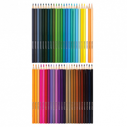 Карандаши цветные стираемые в пенале-скрутке BRAUBERG 48 цветов + точилка и ластик, 182071